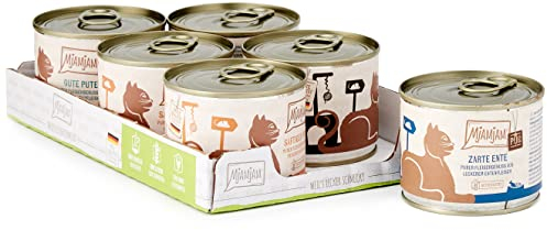 MjAMjAM - Premium Nassfutter für Katzen - Mixpaket V - Purer Fleischgenuss, 6er Pack (6 x 200 g), getreidefrei mit extra viel Fleisch