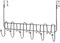 Amtido Over Door Hooks - 11 Hook Coat Rack - Clothes Hanger and Towel Holder Organiser - Chrome