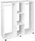 HOMCOM Double Open Wardrobe on Wheels, Bedroom Wardrobe with Clothes Hanging Rails, 3 Storage Shelves, Mobile Garment Rack for Cloakroom, Hallway, White