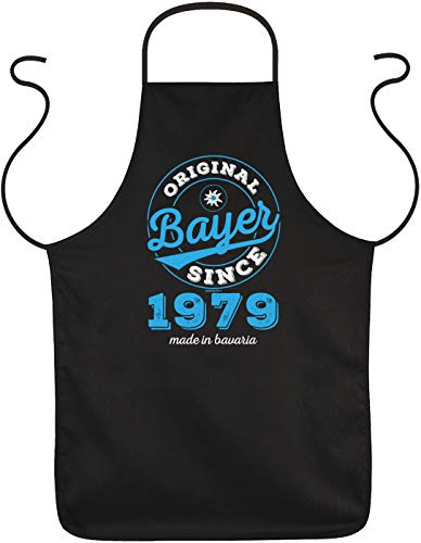 Mega-Shirt Schürze Original Bayer Since 1979 Made in Bavaria Geschenk zum 42. Geburtstag zum 42 Geburtstag Küchenschürze 42 jähriger Geschenkidee 42iger