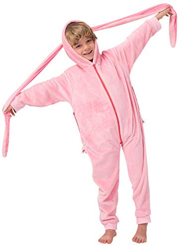 corimori 1851 (Plusieurs Modèles) Grenouillère pour Garçons Et Filles, Combinaison Pyjama, Kigurumi Animal, Bonnie Le Lapin, Taille 6-8 Ans