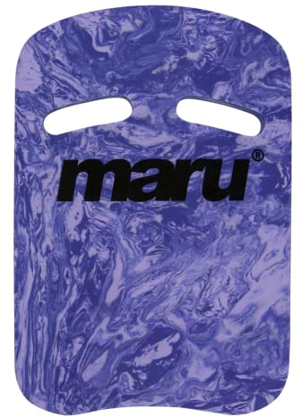 MARU Swimming Kickboard Swim Aid, Pool Float for Adults and Kids, Swim Sports Training Equipment, Improve Body Position and Balance in the Water (Purple Swirl, Adult)