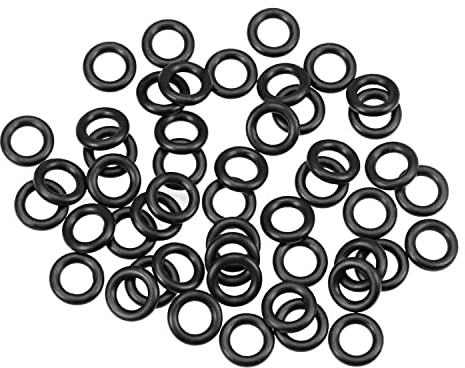 Othmro Buna-N Dichtungsring aus Nitrilkautschuk, 8 mm Außendurchmesser, 5 mm Innendurchmesser, 1,5 mm Breite, metrisch, Schwarz, 50 Stück