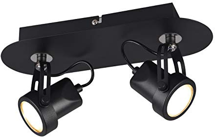 Trio Leuchten Strahler Goa 800600232, Metall Schwarz matt, exkl. 2x GU10