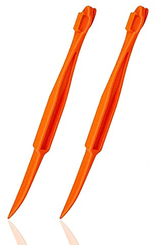 Pelador de naranja de plástico, pelador de naranja, removedor de cítricos, fácil de abrir, cítricos, limón y cítricos, cortador de verduras y frutas, utensilios de cocina (naranja 2 unidades)