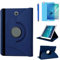 Custodia per Samsung Galaxy Tab S2 8.0 pollici 2015 (SM-T710 SM-T713 SM-T715) - Rotazione di 360 gradi Custodia protettiva completa per supporto,Con Penna Stilo, Pellicola Per Schermo (Deep Blue)