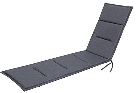 PillowPrim Sitzkissen für Sonnenliege - Stuhlkissen - Für Garten, Terrassen und Balkonliebhaber - Komfort im Freien - Navy blau, 182 x 42 x 4 cm