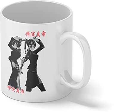 Maki Zenin and Mai Zenin Jujutsu Kaisen Anime Manga Art Blanco taza Mug