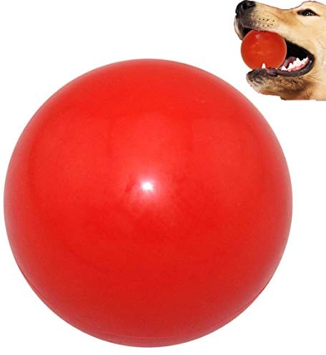 Strapazierfähige Hundebälle für aggressives Kauen und Training, robuster, unzerstörbarer Spielzeugball zum Kauen für Hunde,Hüpfball aus massivem Gummi aus reinem Naturkautschuk,Sicher und ungiftig