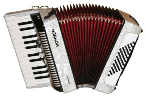Hohner Bravo II 48 Silent Key Accordion (White)