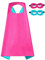Kids Superhero Cape Mask Set - Hero Costume Fancy Dress Cosplay - Party Dress Up Supplies for Boys & Girls (Turquoise)