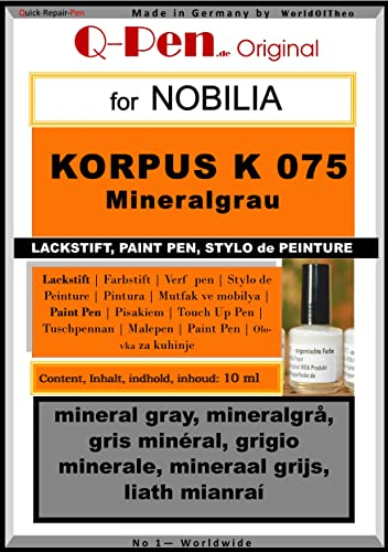 Q-Pen Ausbesserungsfarbe passend für Nobilia Korpus K 075 Mineralgrau
