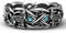 Wolfsring für Männer, Retro-Wolfs-Totemringe, Topas-Strass-Kreuzlinienring, nordischer Wikinger-Wolfsring, Wolf-Siegelringe, Amulettring, Punkring, Tierwolfschmuck für Männer Jungen (20.6)