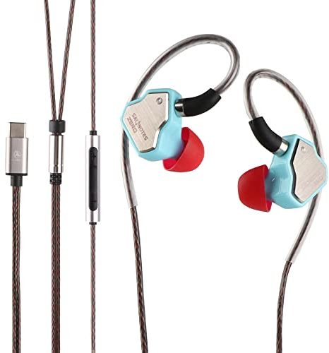 Linsoul 7Hz Salnotes Zero HiFi 10mm Dynamic Driver in-Ear Auricolare IEM composito piastra frontale in acciaio inossidabile Cavo OFC a 2 pin staccabile