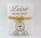 BotoBaby® - Babydecke mit Namen und Geburtsdatum - Geschenk Taufe Geburt ★ (Weiß - Hase b)