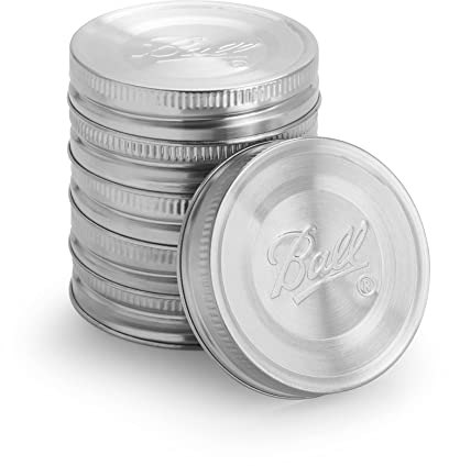 Ball 2176668 Einteiliger Edelstahl Deckel für Einmachgläser, silber