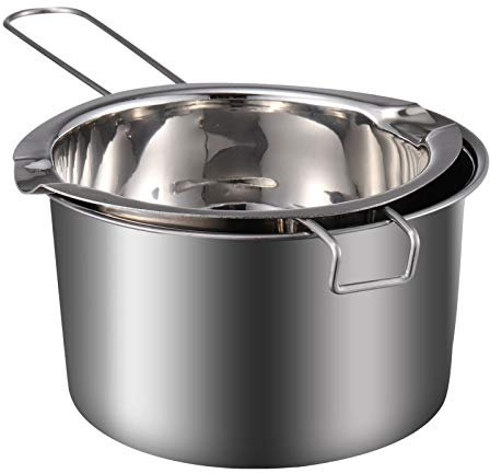 NOLITOY 1 Set melting pot melting chocolate candy chocolate melter melting boiler candle making pot candle wax boiler butter melting pan melt pot heated suit hot pot double Stainless steel