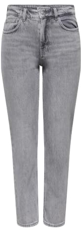 ONLY Damen Jeanshose Onlemily Hw STR ANK DNM Nas027 Noos, Medium Grey Denim, 32W / 32L
