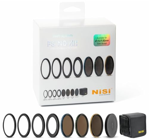 NiSi Swift FS ND Filter Kit für 67mm / 72mm / 77mm / 82mm (inklusive Swift ND0.9, ND1.8, ND3.0, Adapterring, Objektivdeckel und Filtertasche)