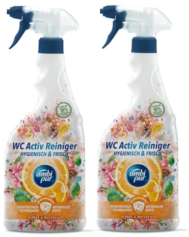 Ambi Pur WC Aktiv Reiniger Spray Citrus & Waterlilly 750ml (2er Pack)