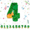 Geburtstagskerzen Zahlen, Dinosaurier Geburtstag Kerzen 4, Zahlenförmige Kerze, 3D Tortendeko, kuchen Dekoration für Geburtstag Party, Hochzeiten, Firmenfeiern, Jubiläen, Birthday Candle Nummer