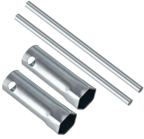 CoCud Single Ended Motorcycle Ignition Spark Plug Spanner, 16mm, Deep Reach Wrench Socket with Bar - (Applications: for Automobile), 2pieces