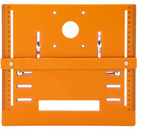 Stable and Practical Circular Saw Base Plate, 28x25cm Combination Board for Motor Universal 4 Inch, Elliptical Hole Design, Cutting Assistance, with Punching Design