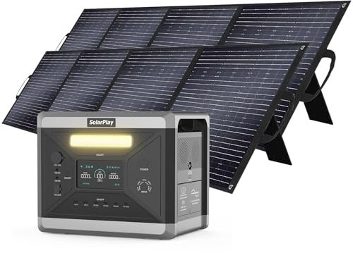 SOLARPLAY Station électrique Portable Générateur Solaire (2400W+2 * 200W)