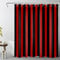 LB Rot und schwarz gestreift Duschvorhang 150x180cm(BxH) Geometrisch strukturiert Antischimmel Wasserdicht Badezimmer Vorhänge,Moderne abstrakte Kunst Kurz Polyester Stoff Bad Vorhang mit Haken