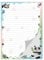 Briefpapier Briefblock Heft Notizblock für Jungen Mädchen Kinder Tiere Panda (1 Block A4 mit 25 Blätter)