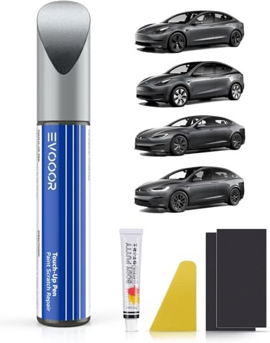 Midnight Silver Metallic (PMNG) Touch Up Paint for Tesla DIY Kit with Colour Coordinated Touch Up Paint for Model 3/Y/S/X