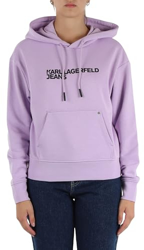 Karl Lagerfeld Jeans Femme Regular Logo Hoodie Lavande M