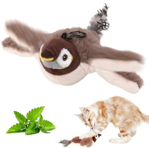 GMTEO Interaktives Katzenspielzeug Intelligenz, 2025 Neu Katzenspielzeug Vogel Elektrisches,