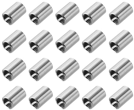 QUARKZMAN 20 Stück Gewindeeinsätze 1/2-13 UNC 2,5D(5/4) Draht Gewinde Reparatur Einsatz 304 Edelstahl HelikalGewindereparaturset Drahtschraubengewindehülse für Mechanische Ausrüstung