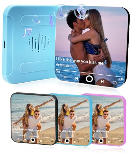 AAQ Custom Fridge Magnets Music - Personalised Spotify Song Refrigerator Magnet with Photo Customised Anniversary for Boyfriend, Girlfriend, Family