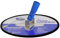 LOVIVER Drywall Pole Sander Wall Sander 360 Degree Rotary, 9 inch Radial, Drywall Polishing Sanding Tool, Round Sanding Disc, Blue