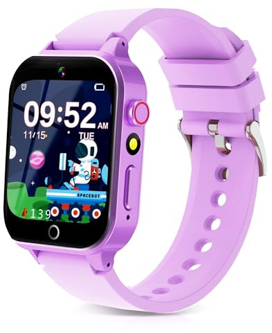 Smartwatch per Bambini - 36 Giochi, Contapassi Calorico, Orologio Smartwatch con Fotocamere, Musicale, Torcia, Sveglia, Giocattoli educativi, Regalo di Compleanno per Bambini[Scheda SD integrata]