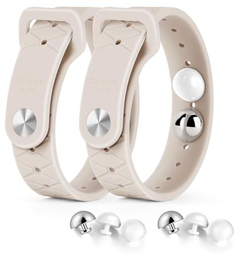 Fefod 2pc Reisekrankheitsbänder, Verstellbare Akupressur-Armbänder für Übelkeit bei Training und Morgenübelkeit, Linderungsbänder für Schwangere, Erwachsene und Kinder（Weiß）