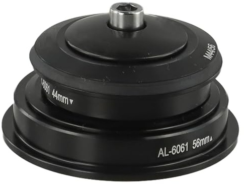 Gettimore Tapered Bike Headset 44mm/56mm mit Dual Bearing System und wasserdichter Dichtung für MTB Fahrrad Vordergabel, schwarz