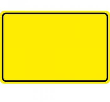 Schild Kunststoffschild Warnschild zum selbst beschriften - 308959/2 gelb - Gr. ca. 30 x 20 cm