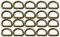 RDEXP 20PCS Rucksack Handtasche Leder Schlaufe Gurt D Ring Schnalle Gürtel Antik Messing 2cm