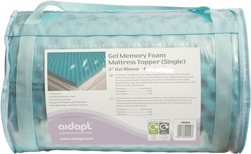 Aidapt Gel Memory Foam Topper Various Sizes (Single Bed)