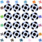 Acclaim Lawn Bowls Identification Stickers Markers Standard 5.5 cm Diameter 4 Full Sets Of 4 Self Adhesive Segmented Two Colour (Black/Silver)
