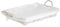 HERSIG - Bandeja Mimbre Natural | Cesta Mimbre Rectangular con Forro y Asas - 45 x 33 x 7 cm - Blanco