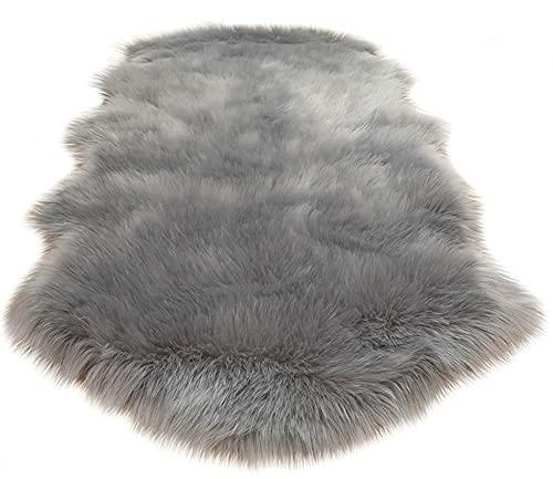 TOSSPER Soft-Pelz-Wolle Teppich Für Wohnzimmer Künstliche Wolle Schlafsofa Teppich Flauschige Teppiche Schlafzimmer Abdeckung Matratze Tür-Fenster-Bay Mat