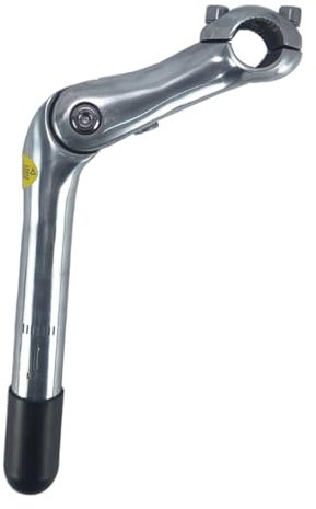 CATAZER Adaptateur de potence de guidon de vélo à angle réglable de 25,4 mm, en alliage d'aluminium, 25,4/22,2 mm, 180 mm (argent, tige de 25,4 mm)
