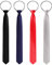 Xinnun 4 Stück Herren Clip On Krawatten schlips Schwarz, Marine, Silber Grau, Rot Sicherheitskrawatte mit vorgebundenen Knoten