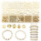 720 Stück Herz Perlen Metallperlen Schmuck Selber Machen Set Perlen Für Armbänder Goldene Runde Distanzperlen Runde Abstandsperlen Für Diy Armbänder Halsketten Schmuckherstellung Handwerk