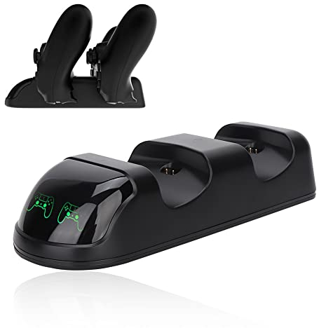 Station de Charge USB 2 en 1 Support de Charge PS4, Chargeur de Manette PS4, Double Chargeur de Port USB de Manette de Contrôle Dualshock, Station de Charge de Manette pour PS4, Chargeur PS4 pour Poig