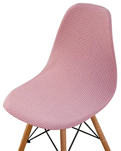 Highdi Cord-Jacquard Schalenstuhl Bezug, Stuhlbezug 2/4/6 er Set Stuhlbezüge Stretch Esszimmerstühle Bezug Moderne Elastischer Stuhlhussen Abnehmbar Waschbar Küchenstühle Husse (Rosa,2 PCS)